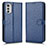 Custodia Portafoglio In Pelle Cover con Supporto C01X per Motorola Moto E32 Blu