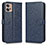 Custodia Portafoglio In Pelle Cover con Supporto C01X per Motorola Moto G32 Blu