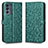 Custodia Portafoglio In Pelle Cover con Supporto C01X per Motorola Moto G62 5G Verde