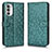 Custodia Portafoglio In Pelle Cover con Supporto C01X per Motorola Moto G71s 5G Verde