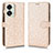 Custodia Portafoglio In Pelle Cover con Supporto C01X per OnePlus Nord 2T 5G Oro