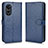 Custodia Portafoglio In Pelle Cover con Supporto C01X per Oppo A1 Pro 5G Blu