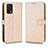 Custodia Portafoglio In Pelle Cover con Supporto C01X per Oppo Reno6 Lite Oro