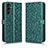 Custodia Portafoglio In Pelle Cover con Supporto C01X per Samsung Galaxy A14 4G Verde