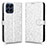 Custodia Portafoglio In Pelle Cover con Supporto C01X per Samsung Galaxy M33 5G Argento