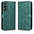 Custodia Portafoglio In Pelle Cover con Supporto C01X per Samsung Galaxy S22 5G Verde