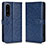 Custodia Portafoglio In Pelle Cover con Supporto C01X per Sony Xperia 1 IV Blu