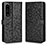 Custodia Portafoglio In Pelle Cover con Supporto C01X per Sony Xperia 1 IV Nero