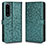Custodia Portafoglio In Pelle Cover con Supporto C01X per Sony Xperia 1 IV Verde