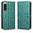 Custodia Portafoglio In Pelle Cover con Supporto C01X per Sony Xperia 5 IV Verde