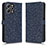 Custodia Portafoglio In Pelle Cover con Supporto C01X per Xiaomi Redmi 12 4G Blu