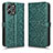 Custodia Portafoglio In Pelle Cover con Supporto C01X per Xiaomi Redmi 12 4G Verde