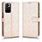 Custodia Portafoglio In Pelle Cover con Supporto C01X per Xiaomi Redmi Note 11T 5G Oro