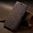 Custodia Portafoglio In Pelle Cover con Supporto C02S per Huawei P40 Pro Marrone