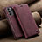 Custodia Portafoglio In Pelle Cover con Supporto C02S per Samsung Galaxy A23 4G Rosso Rosa