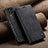 Custodia Portafoglio In Pelle Cover con Supporto C02S per Samsung Galaxy M33 5G Nero