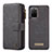 Custodia Portafoglio In Pelle Cover con Supporto C02S per Samsung Galaxy S20 Plus 5G Nero