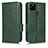 Custodia Portafoglio In Pelle Cover con Supporto C02X per Google Pixel 5 XL 5G Verde