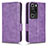Custodia Portafoglio In Pelle Cover con Supporto C02X per Huawei P60 Pro Viola