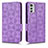 Custodia Portafoglio In Pelle Cover con Supporto C02X per Motorola Moto E32 Viola