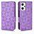 Custodia Portafoglio In Pelle Cover con Supporto C02X per Oppo Reno7 A Viola