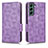 Custodia Portafoglio In Pelle Cover con Supporto C02X per Samsung Galaxy S23 Plus 5G Viola