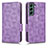 Custodia Portafoglio In Pelle Cover con Supporto C02X per Samsung Galaxy S25 Plus 5G Viola