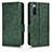 Custodia Portafoglio In Pelle Cover con Supporto C02X per Sony Xperia 10 III Lite Verde