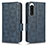 Custodia Portafoglio In Pelle Cover con Supporto C02X per Sony Xperia 5 IV Blu