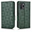 Custodia Portafoglio In Pelle Cover con Supporto C02X per Xiaomi Redmi Note 10 Pro 5G Verde
