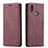 Custodia Portafoglio In Pelle Cover con Supporto C03S per Samsung Galaxy A10s Rosso Rosa