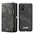 Custodia Portafoglio In Pelle Cover con Supporto C03S per Samsung Galaxy A51 4G Nero