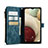 Custodia Portafoglio In Pelle Cover con Supporto C03S per Samsung Galaxy F12