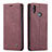 Custodia Portafoglio In Pelle Cover con Supporto C03S per Samsung Galaxy M01s Rosso Rosa