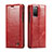 Custodia Portafoglio In Pelle Cover con Supporto C03S per Samsung Galaxy S20 5G Rosso