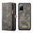 Custodia Portafoglio In Pelle Cover con Supporto C03S per Samsung Galaxy S20 FE (2022) 5G Grigio Scuro