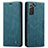 Custodia Portafoglio In Pelle Cover con Supporto C03S per Samsung Galaxy S21 Plus 5G Blu