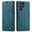 Custodia Portafoglio In Pelle Cover con Supporto C03S per Samsung Galaxy S23 Ultra 5G Blu