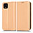 Custodia Portafoglio In Pelle Cover con Supporto C03X per Google Pixel 4 Oro