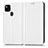 Custodia Portafoglio In Pelle Cover con Supporto C03X per Google Pixel 4a Bianco