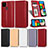 Custodia Portafoglio In Pelle Cover con Supporto C03X per Google Pixel 5 XL 5G