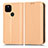Custodia Portafoglio In Pelle Cover con Supporto C03X per Google Pixel 5a 5G Oro