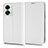 Custodia Portafoglio In Pelle Cover con Supporto C03X per OnePlus Nord 2T 5G Bianco