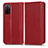 Custodia Portafoglio In Pelle Cover con Supporto C03X per Oppo A55S 5G Rosso