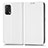 Custodia Portafoglio In Pelle Cover con Supporto C03X per Oppo A95 4G Bianco