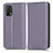 Custodia Portafoglio In Pelle Cover con Supporto C03X per Oppo F19 Viola