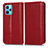 Custodia Portafoglio In Pelle Cover con Supporto C03X per Realme 9 Pro+ Plus 5G Rosso