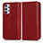 Custodia Portafoglio In Pelle Cover con Supporto C03X per Samsung Galaxy A32 5G Rosso