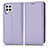 Custodia Portafoglio In Pelle Cover con Supporto C03X per Samsung Galaxy F22 4G Viola