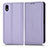 Custodia Portafoglio In Pelle Cover con Supporto C03X per Sony Xperia Ace III Viola